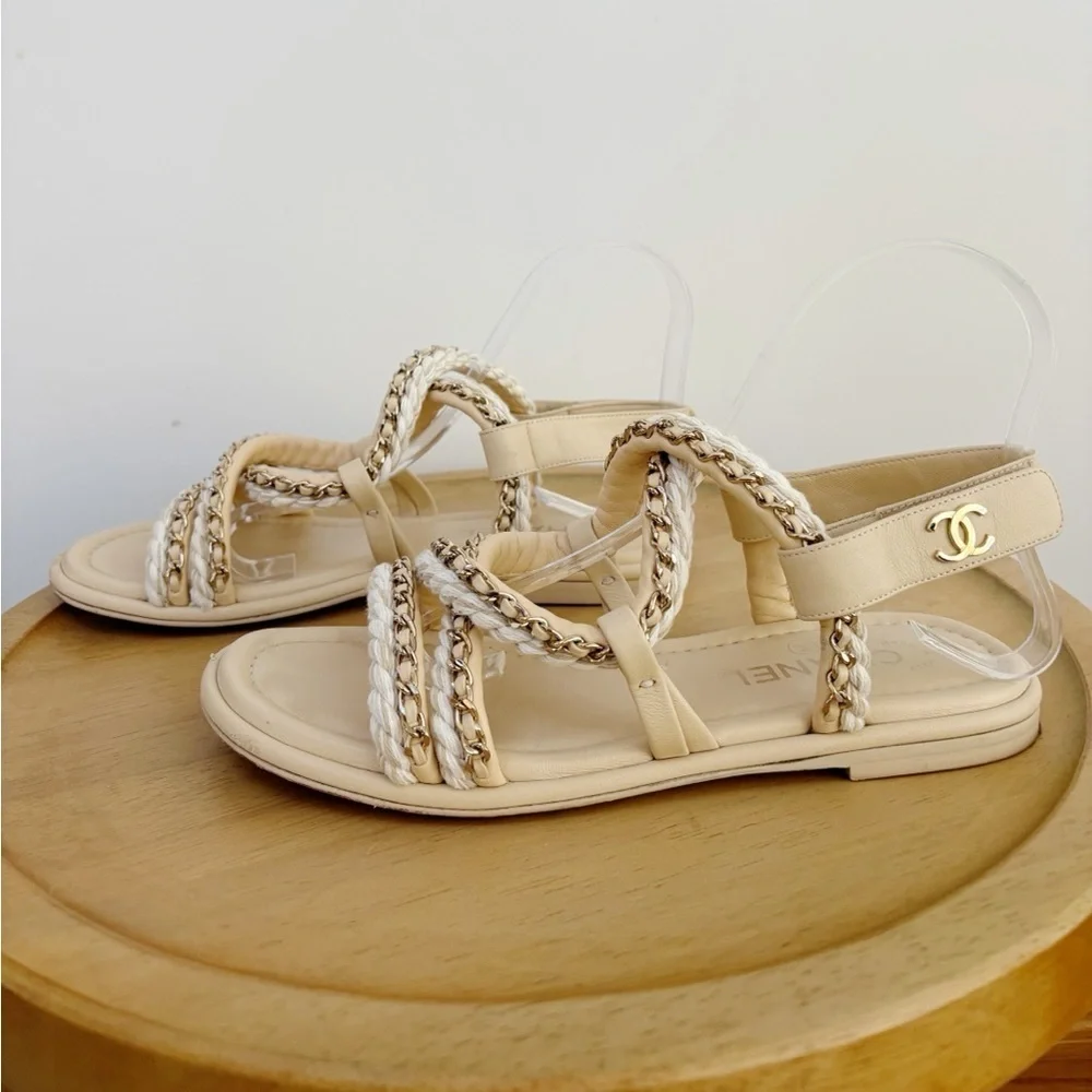 Chanel Interlocking CC Sandals